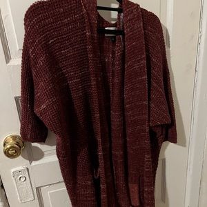 Red cardigan, size small